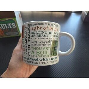 New Shakespeare Insults 14oz Coffee Tea Mug, Dishwasher Safe, Funny Cup, New